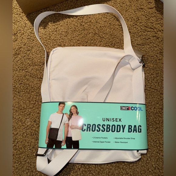 32 Cool Handbags - 32 Cool White Unisex Crossbody Bag with Adjustable Strap